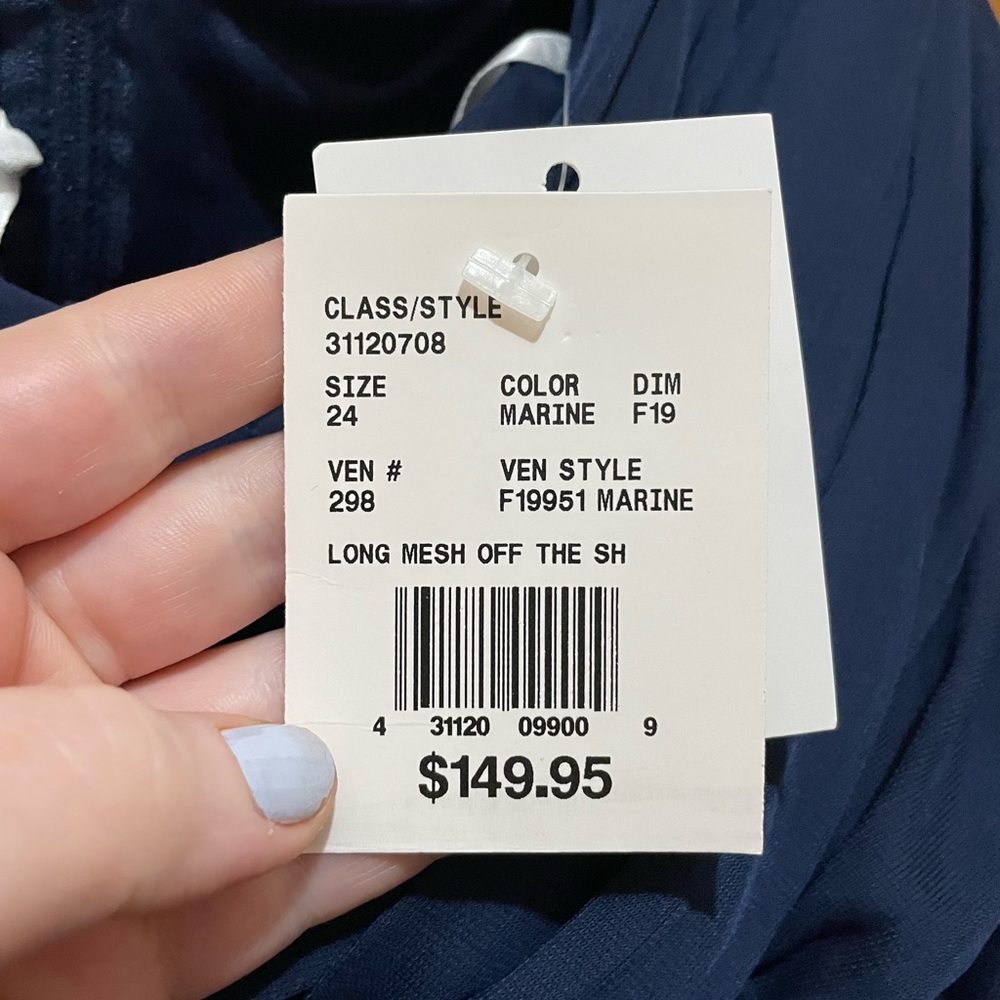 *NEVER WORN* David’s Bridal Bridesmaid’s Dress-Marine/Navy Blue
